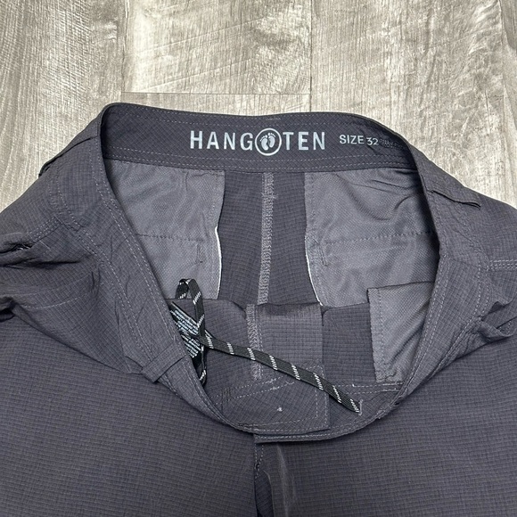 Men's Hang Ten 32 Medium Khakis Chino Black Shorts Hybrid Casual Stretch Golf - Picture 8 of 11